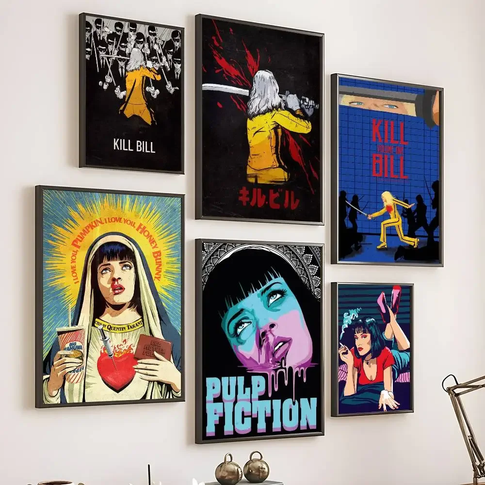 Kill Bill Pulp Fiction Artwork Poster Water Proof Paper Print Room Decor Stickers Art Wall Decoration Bedroom Living Room
