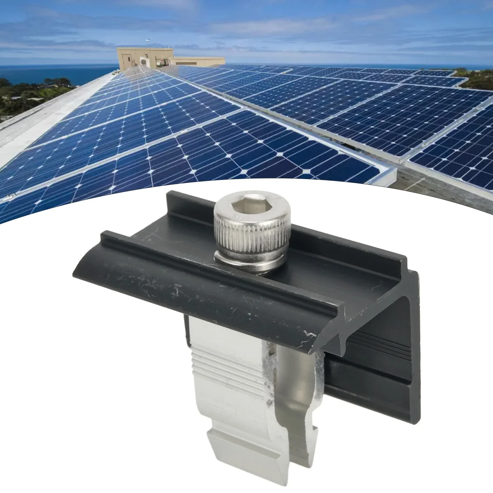 태양광 패널 엔드 클램프, 빠른 태양광 PV 모듈 고정 클립, 태양광 브래킷 장착 클램프