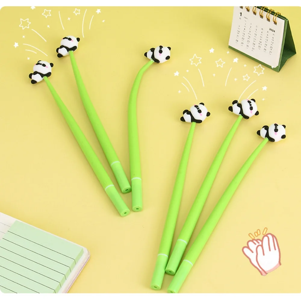 

Силиконовая ручка в форме пончика с мультяшной пандой, милый гелевый стикер-маркер для подарков, студентов и офиса