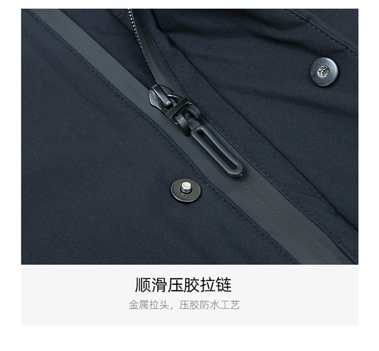2PC Waterproof Windproof NEW -40 Degrees Top Quality White Duck Down Jacket Business Men Thick Winter Big Hood Collar Warm Parka