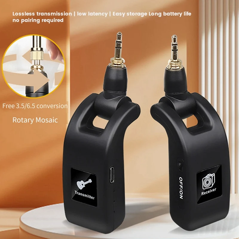 Guitar Wireless System Audio Transmitter Receiver USB Rechargeable Wireless System For Electric Guitar Bass Durable Easy To Use