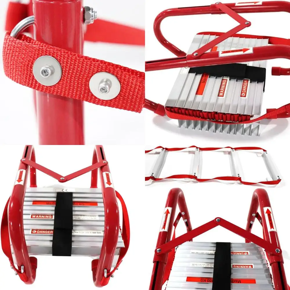 

Portable 25-Foot Fire Escape Ladder with Anti-Slip Steps for 3-Story Homes and Balconies