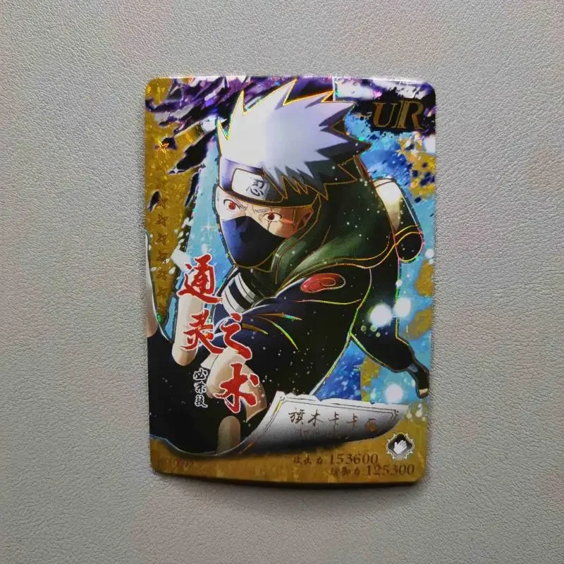 Anime NARUTO Rare UR Refraction Foil Haku Uchiha Madara Tsunade Ashura Kakashi Toys for boys Collectible Cards Birthday Present