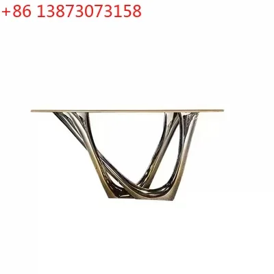 Italian light luxury fiberglass fiber reinforced plastic gradual change color coffee table corridor corridor entrance table