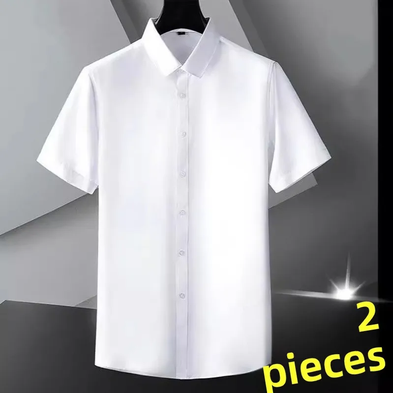 

Quality Men's Modal Short Sleeve Shirt Anti-Wrinkle Easy Care Summer Workwear Casual Style Standard Fit Button up Career Shirt