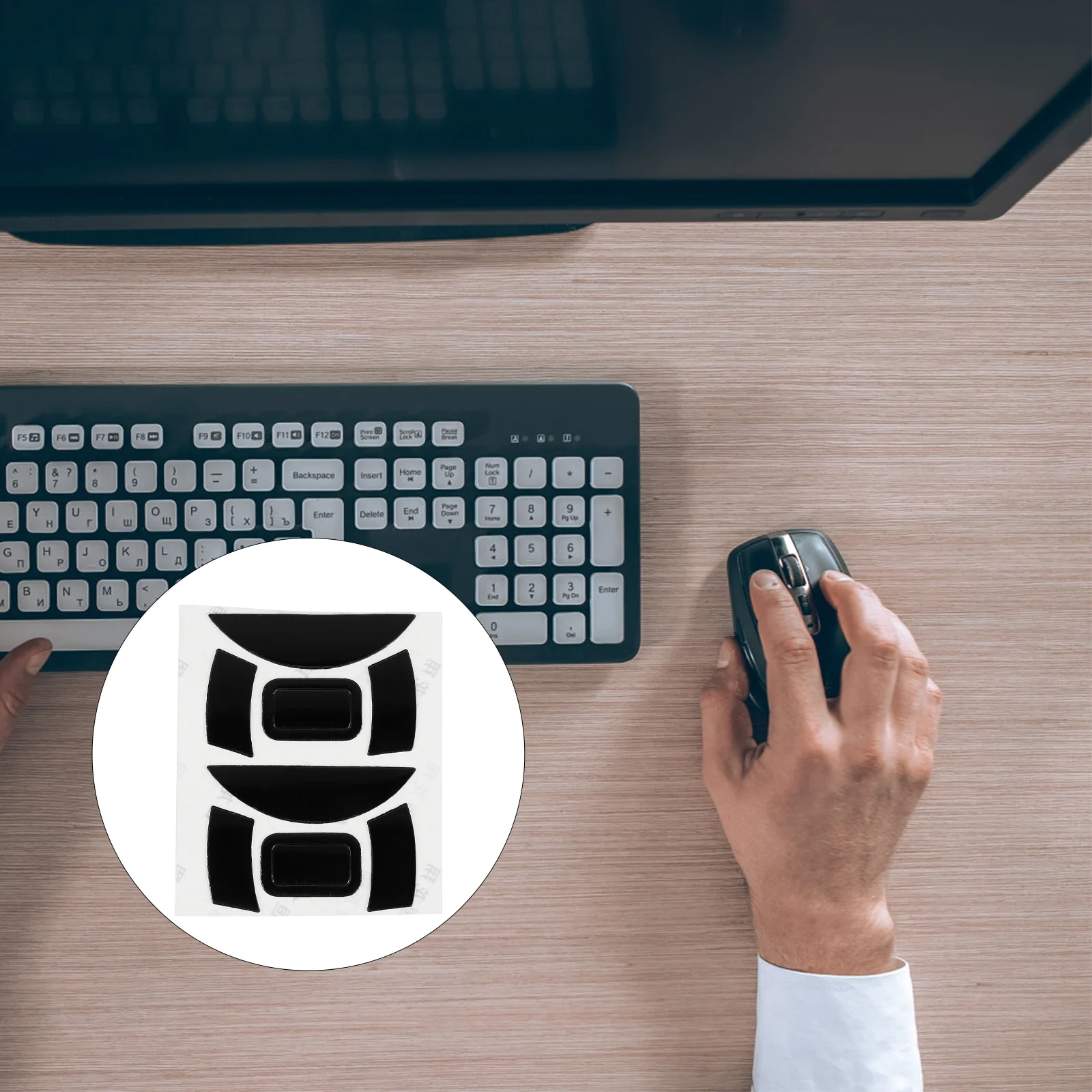 

2Pairs Mouse Skates Replacement Premium Silicone Glide for Smooth Gaming and Office Work Long-Lasting Non-Stick Mice Feet