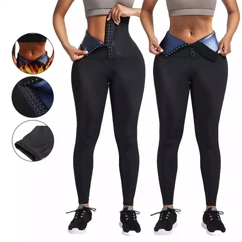 Slimming Sauna Pants Body Shaper Capris Waist Trainer Thermo Sweat Legging Tummy Control Weight Loss