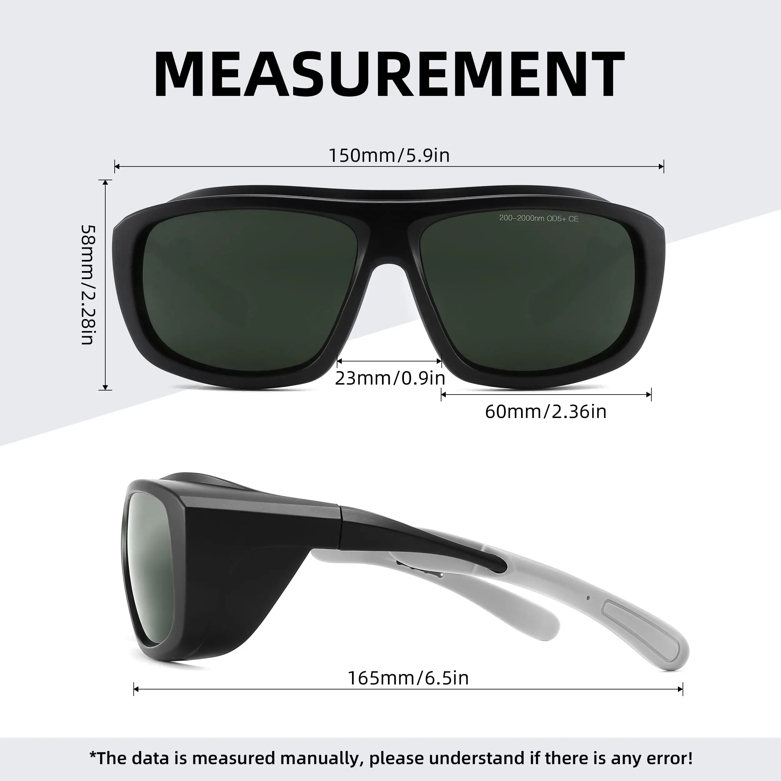 Laser Glasses Protection X Rays Safety Goggle Eye Protective UV IPI IR IPL FPV 200-2000nm 1064 532nm All Wavelength Hair Removal