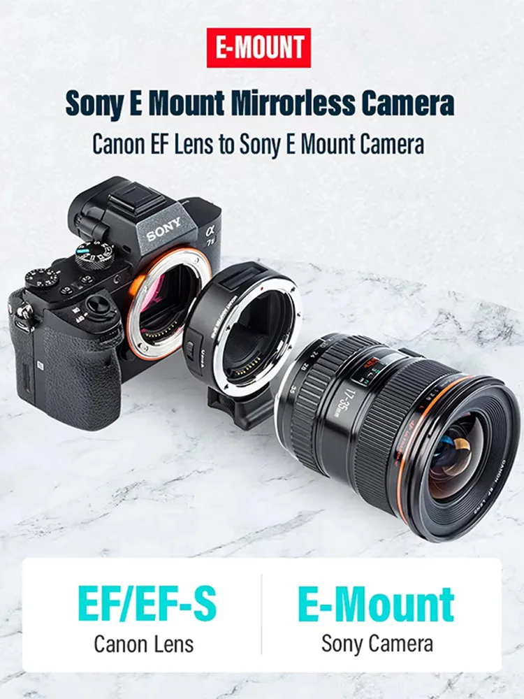 Viltrox EF-E5 Sony E Lens Adapter Auto Focus Full Frame 0.71x Speed Booster for Canon EF Lens to A1 A7C A7R IV A7iii A6400 A6600