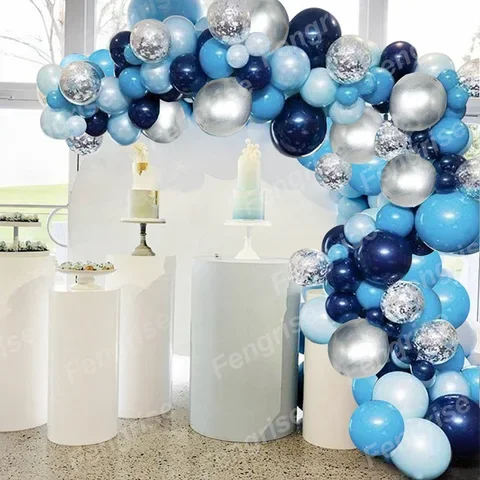 

Nautical Navy Blue Balloon Garland Kit Birthday Balloons Arch Boy Baby Shower Decor Wedding Hawaiian Party Latex Globos Decorat