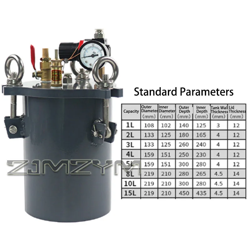 Carbon Steel Pressure Tank Pneumatic Dispensing Pressure Vessel for Industrial Glue UV Glue Feeding Multiple Capacities Optional