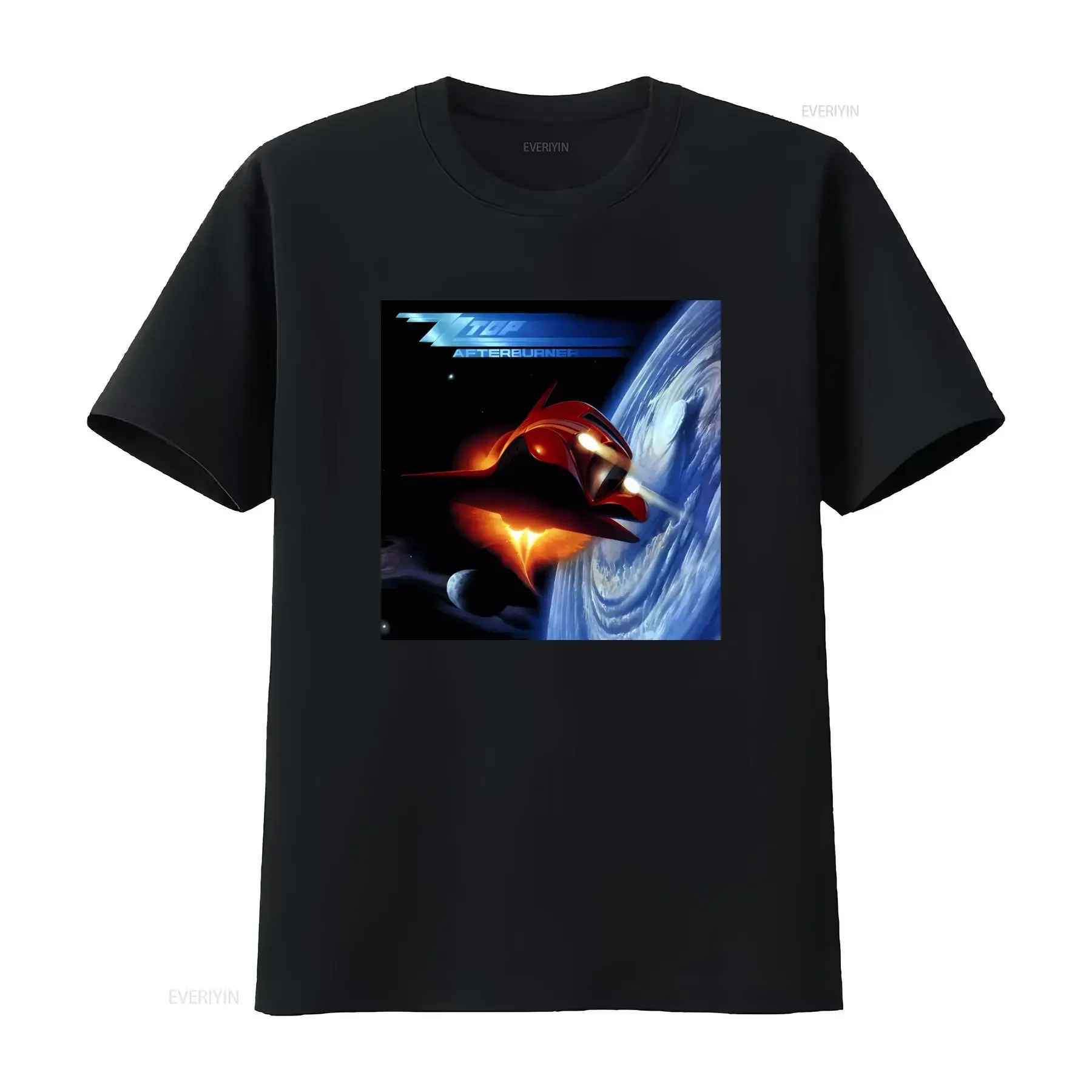 1986 ZZ Top Afterburner Concert T Shirt Remake 2 Sided Space Theme Print High Quality Fabric TE7901 vintage Washed Slightly