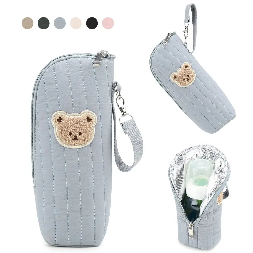 

Термосумка для детских бутылочек из чистого хлопка с ручкой, портативный охладитель для грудного молока, для детского сада и прогулок