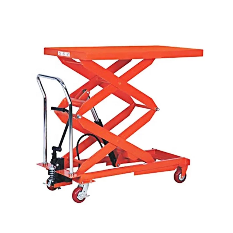 

Small Mini Movable Lift Scissor Platform 2m 500kg 1000kg Hydraulic Lift Hand Manual Lift Table
