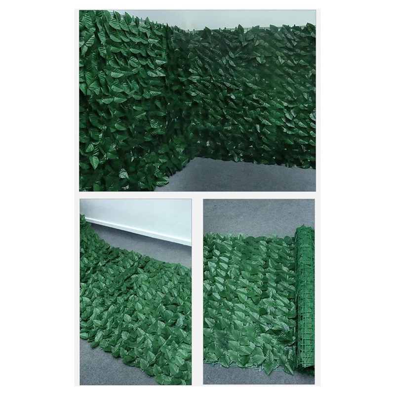 Artificial Leaf Privacy Fence Screen 2X1M Hedge Panels Balcony Screen Ivy Leaves Fence Screen For Wall Garden Decor