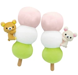 Cute Rilakkuma Korilakkuma Bear Tea House Japanese Sweets With Three Color Dango Big Plush Stuffed Pillow Kids Toy Doll 50CM