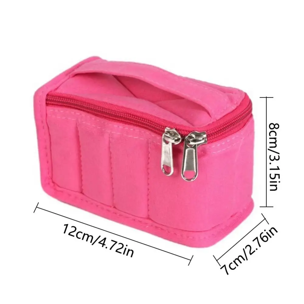8-Grid Essential Oils Carry Case Shockproof Convenient Cotton Manicure Polish Storage Bag Portable Large Capacity