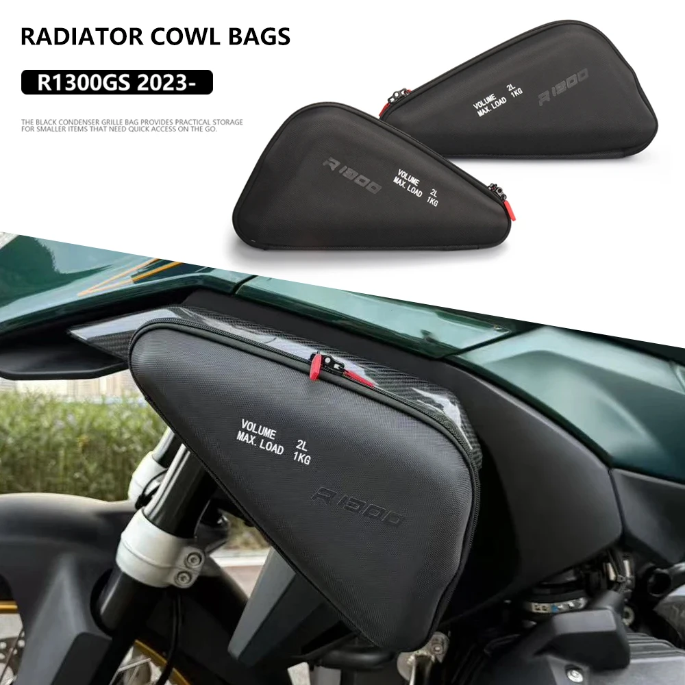 

For BMW R1300GS R1300 GS R 1300 GS 2023 2024 2025 r1300gs New Motorcycle Accessories Radiator Cowl Bag Side Fairing Tool Bag 2L