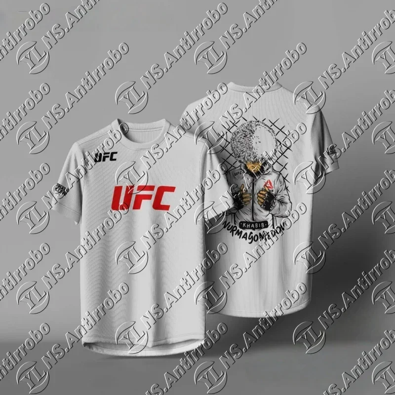 

Summer UFC Fighting 3D Printed Round Neck T-shirt Men's Summer Women's Children's Fashion Leisure Sports Battle Top