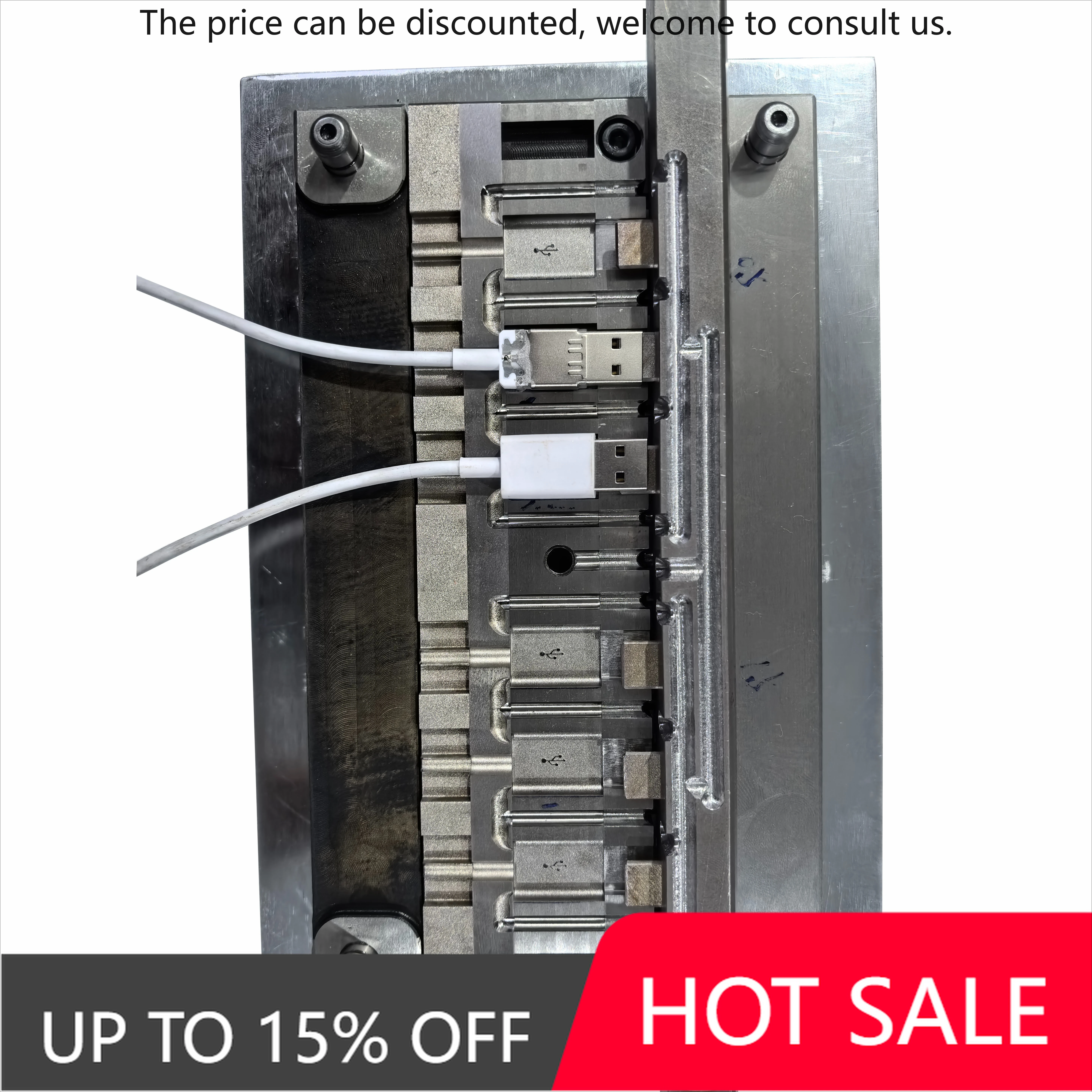 

USB Micro Data Cable Injection Mold DC Plastic Electric USB Plug Moulds Vertical Injection Overmolding Mold