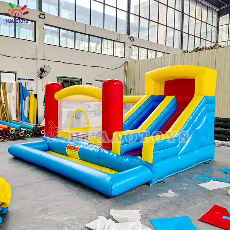 

High quality pvc bouncer castle inflatable trampoline inflatable jumping house kids bounce house with slide and pool