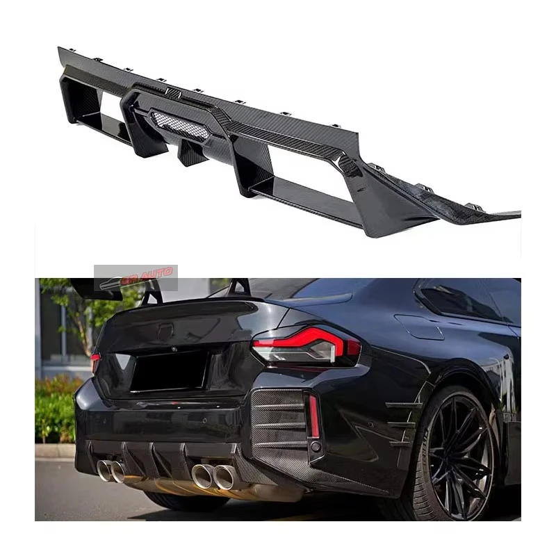 New for M2 G87 2023-2024 Body Kit Rear Diffuser Exhaust Luxury Dry Carbon Fiber Bumper Lip Bolt-On Yaochi