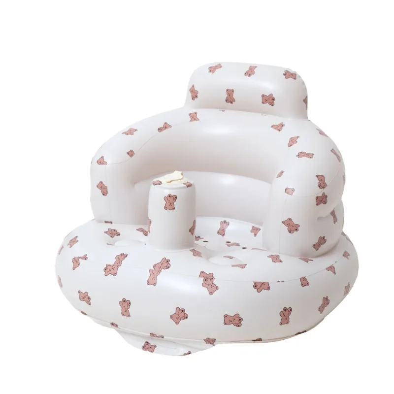 Asiento inflable plegable portátil para bebé, para alimentación y baño, sofá inflable para bebé