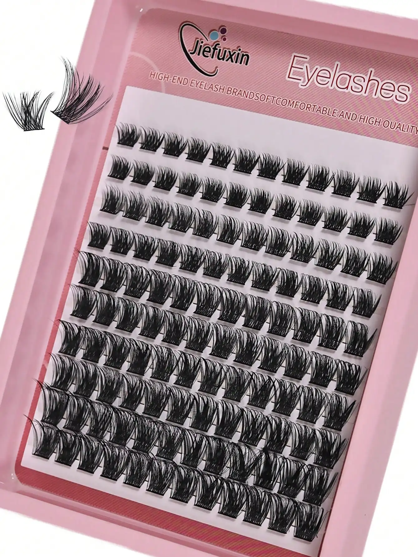 120 Stück Cluster-Wimpern 8-16mm, zarte einzelne Wimpern, natürlich aussehende Wimpern, D-Curl, flauschige Cluster, DIY Wimpernverlängerung – Detail 2
