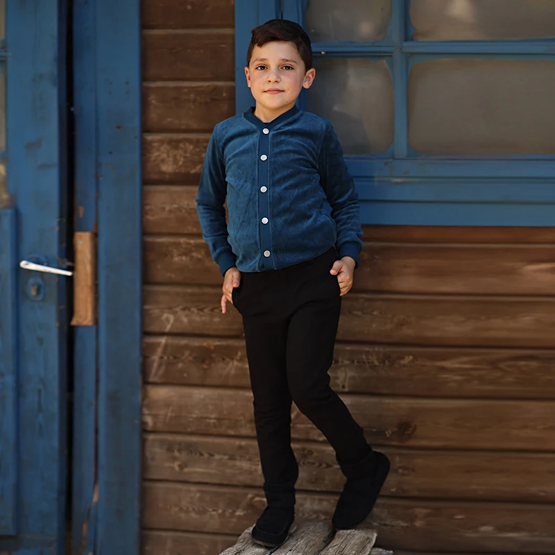 Children's Black/Navy Fit Stretch Skinny Trousers Casual Stretchy Pants for Boys/Girls Weekday/Shabbos