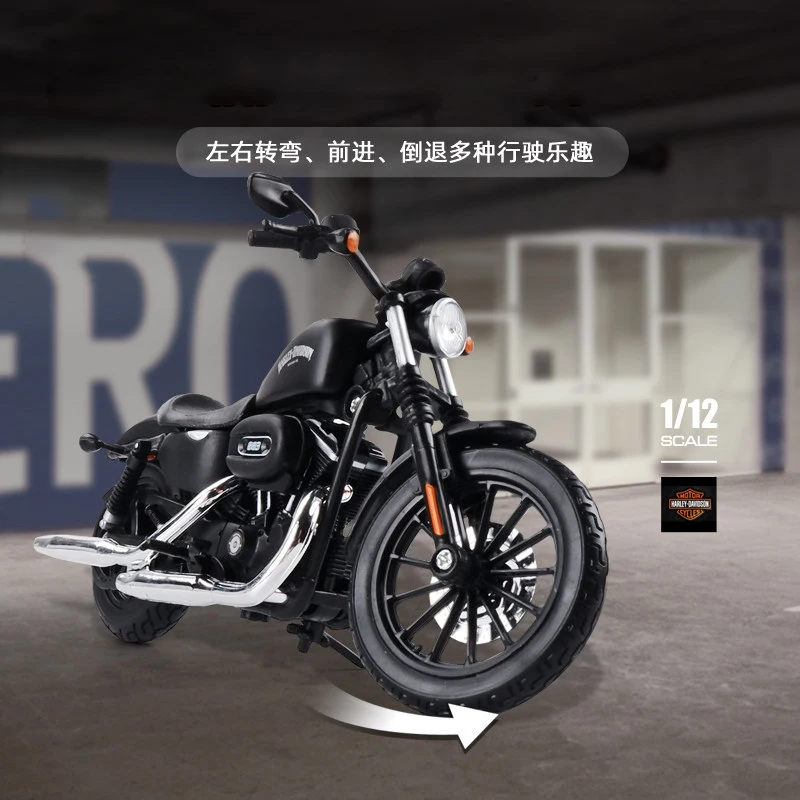 Maisto 1:12 Harley Davidson 2014 SPORTSTER IRON 883 Motorcycle Model Toy Vehicle Collection Shork-Absorber Off Road Toys Car