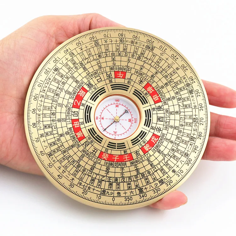 A PAIR Geomantic master tool Asia efficacious Eight Diagrams FENG SHUI Compass magnetic divine dragon dowsing Rod LUO PAN book view 4