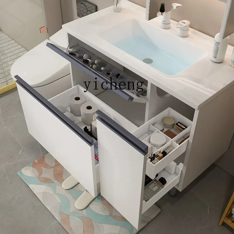 v4 Bathroom Cabinet Combination Ceramic Whole Washbin Washstand Sink Bathroom Cabinet Washbasin Cabinet