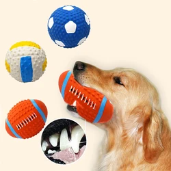 Pet dog toys  Latex soundtrack rugby football volleyball soundtrack toy bite resistant venting squeaky pet cat toy