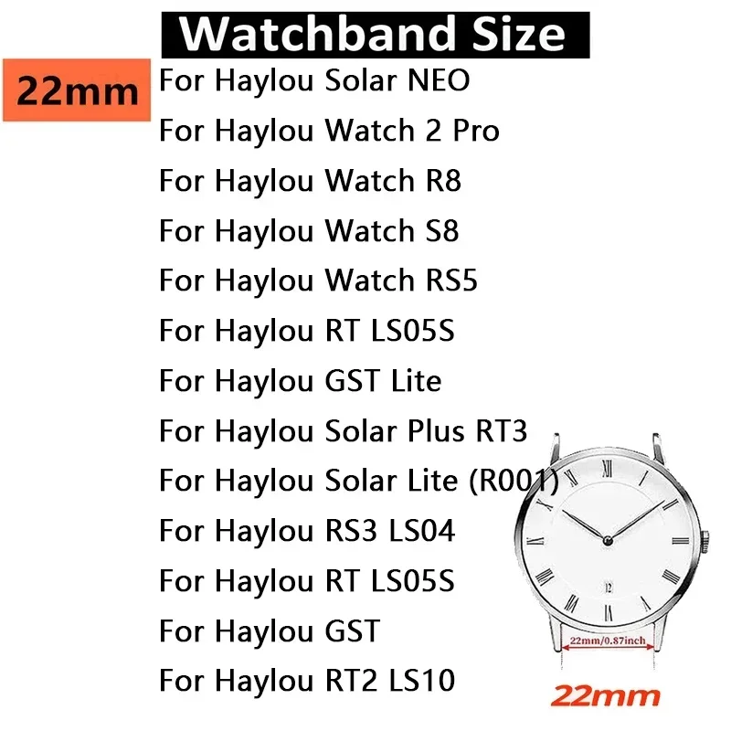 Per HAYLOU Solar Neo Watch Band per Haylou Watch RS5 bracciale per Haylou Solar Plus RT3 cinturino per orologio Correa reloj GST Lite Belt