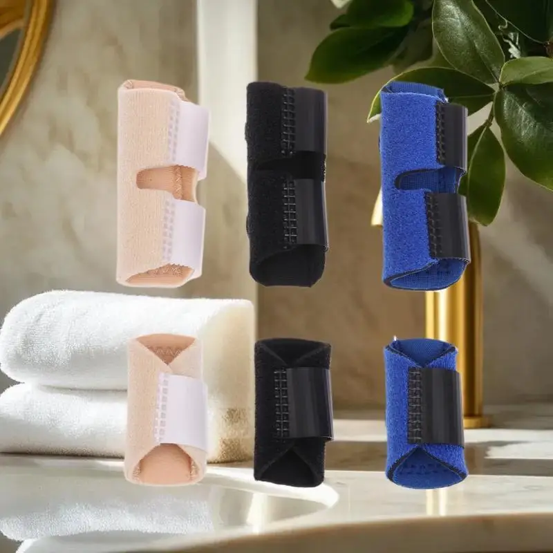 مجموعة قفازات واقية لاستقامة وتثبيت الأصابع؛ معدات رياضية للجنسين مكونة من 5 قطع لدعم الأصابع/المفصل المكسورة