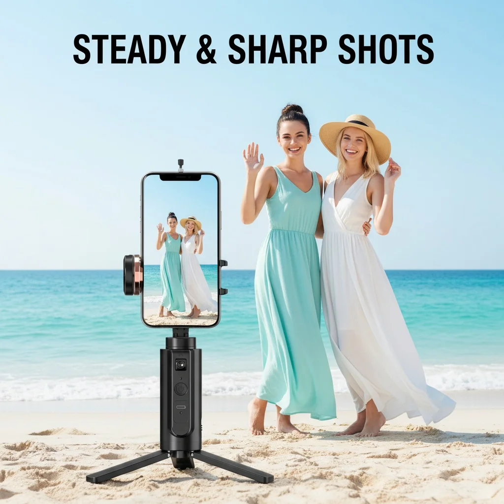 Soporte para teléfono con seguimiento inteligente y rotación de 360° °   rotación, incluye control remoto. Ideal para selfies con manos libres, videollamadas y reuniones.