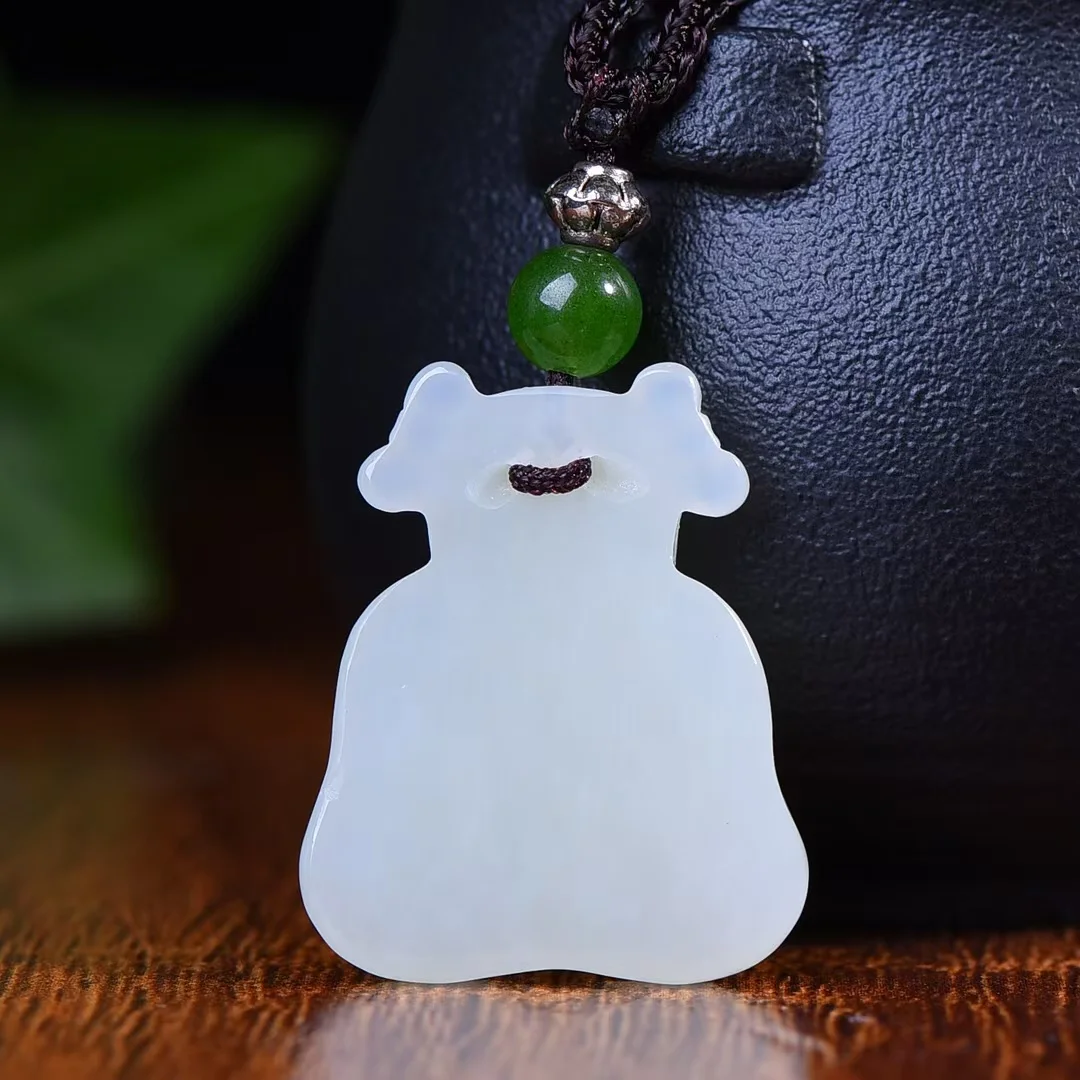 Exquisite Hetian Jade Lucky Boy Pendant Jewelry 3042#