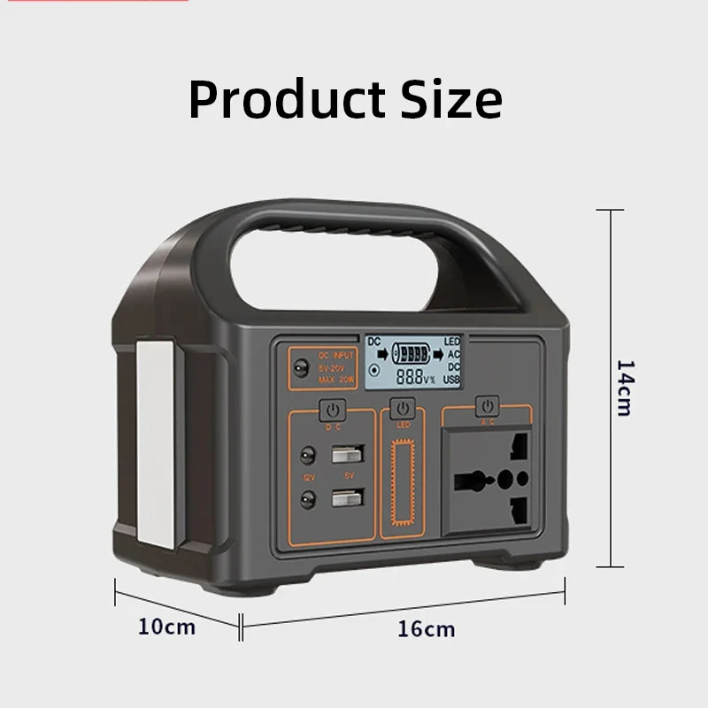 Portable 100W Power Bank Station 24000mAh Emergency Power Supply Solar Generator 220V External Spare Battery For Outdoor Camping