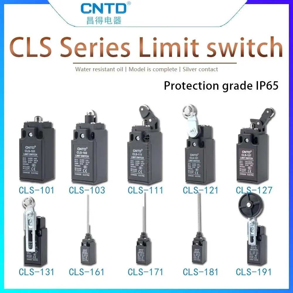 CNTD CLS-101 CLS Series Travel Limit Switch 1NO1NC 10A 250V Ip65 CLS-103 CLS-111 CLS-121 CLS-127 CLS-131 CLS-161 CLS-171/181/191