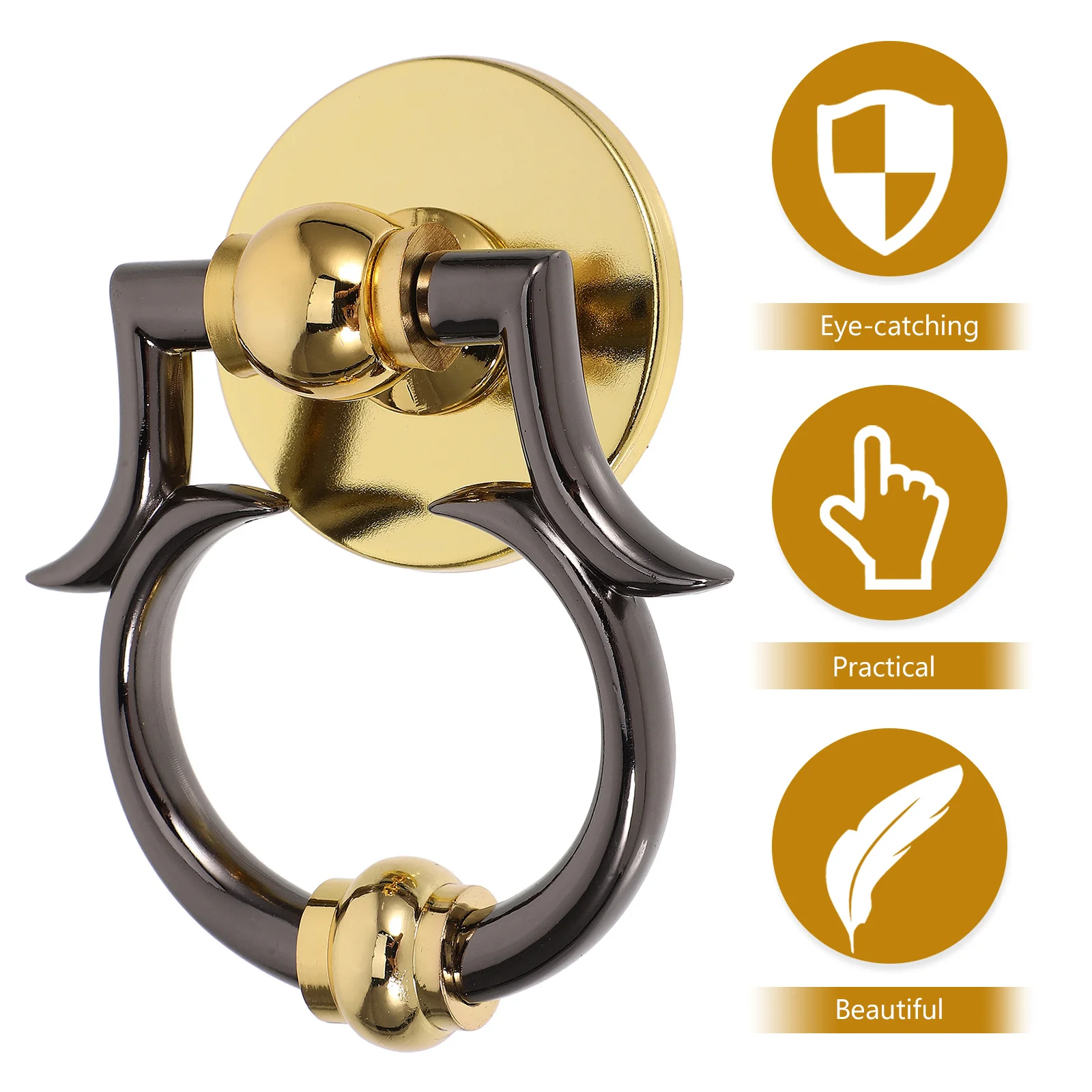 1 قطعة مطرقة الباب سبائك الزنك الحد الأدنى التصميم الأوروبي ديكور الباب الأمامي مقبض سحب مطرقة البوابة الرجعية لمدخل المنزل #4