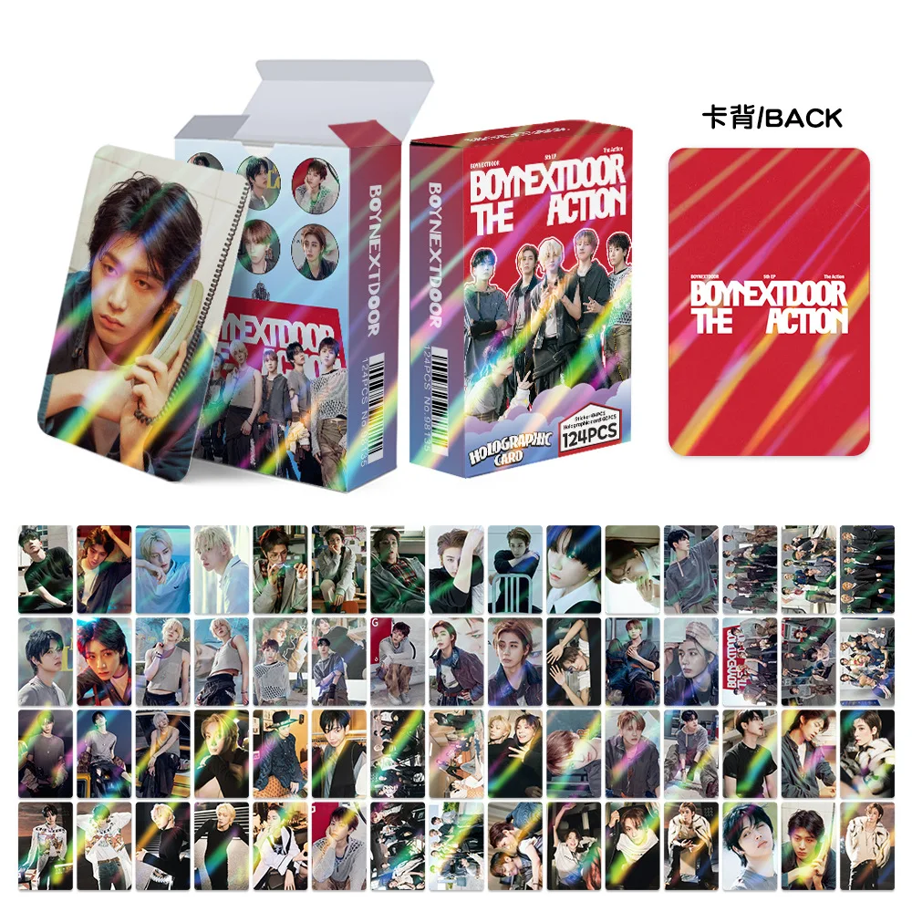 92/124 Pz/set Kpop Idol BOYNEXTDOOR Nuovo Album HD Printd Laser Lomo Carte SUNGHO WOONHAK LEEHAN Cartoline Fotografiche Adesivo Ventole Regali @
