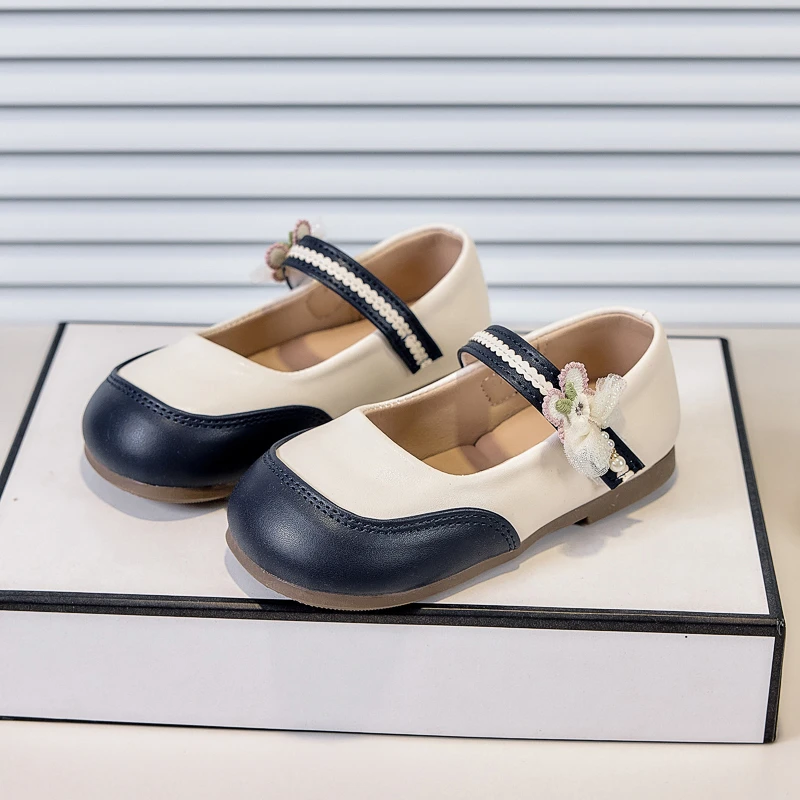 Mädchen Flache Schuhe mit Runder Spitze Vielseitige Kinder-Lederschuhe Lässige Weichsohlen 2026 Brandneue Kinder-Prinzessinnen-Outwear Trendige Schuhe – Detail 4
