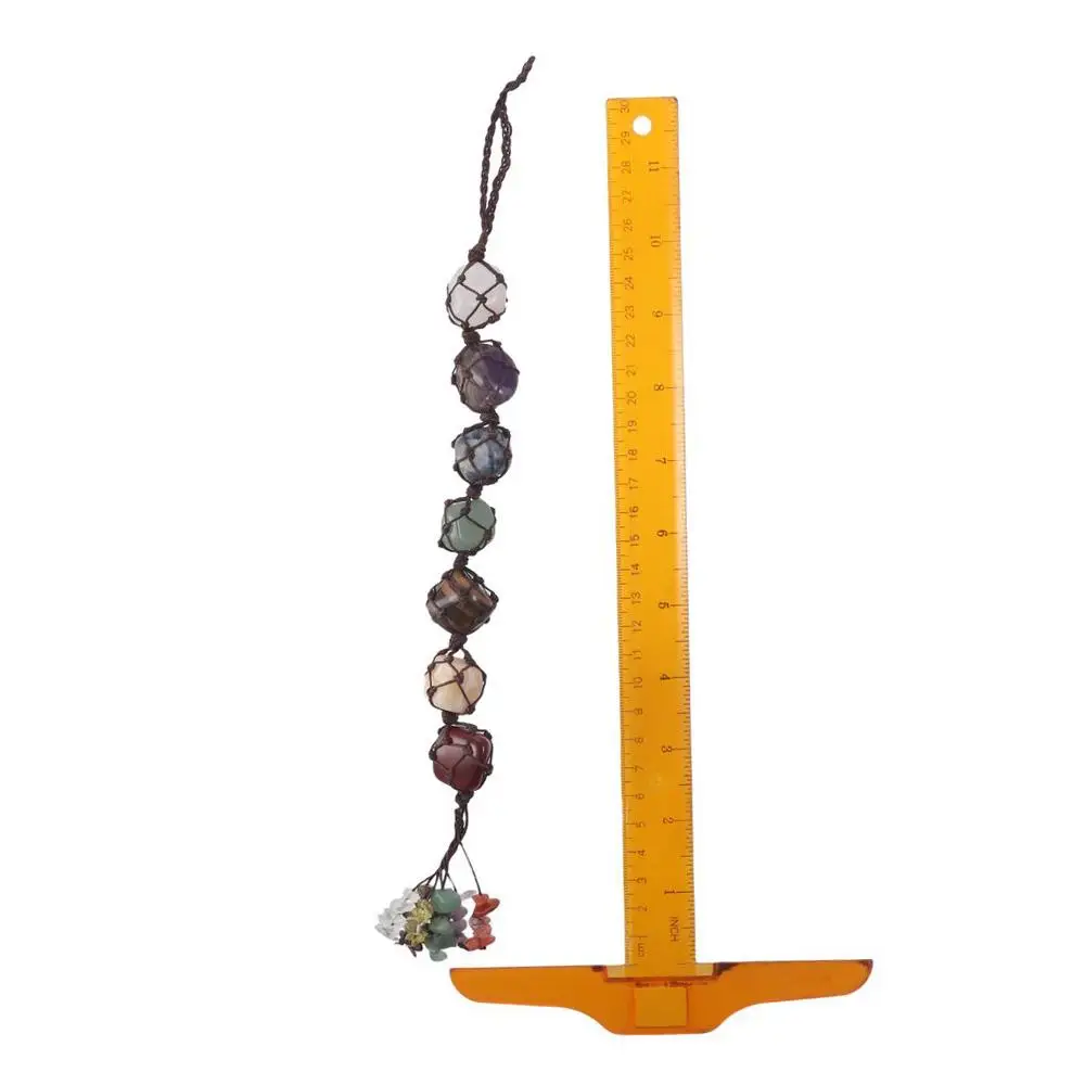 Stone 7 Chakras Healing Crystals Stone Is about 15-20mm, with A Total Length of 35CM 7 Chakra Home Interior Decoration