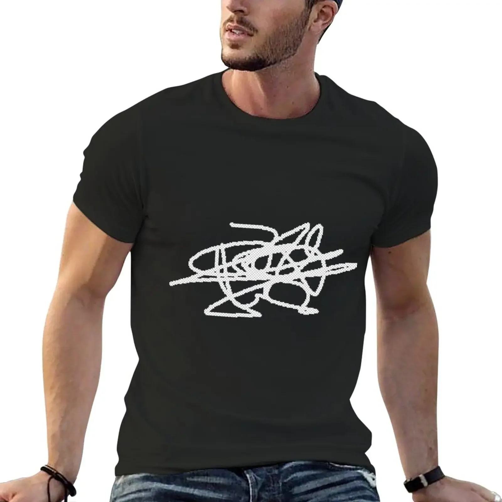 

New The Scribble T-Shirt korean fashion quick-drying t-shirt kawaii clothes mens graphic t-shirts big and tall
