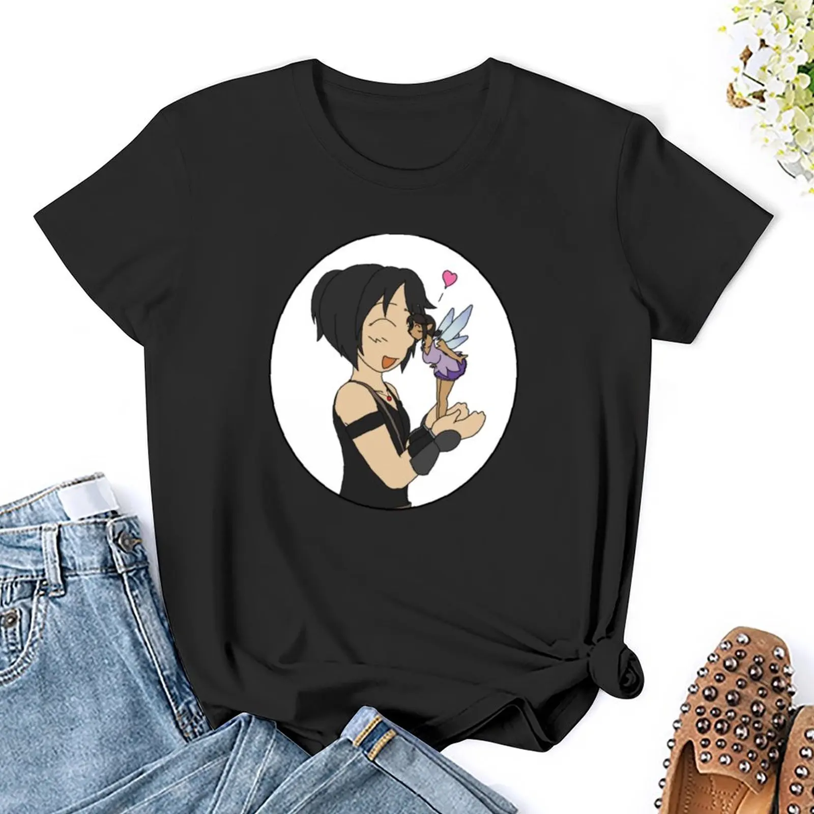 Camiseta de beso RAIN - Pixie para mujer, ropa bonita, Camisetas estampadas