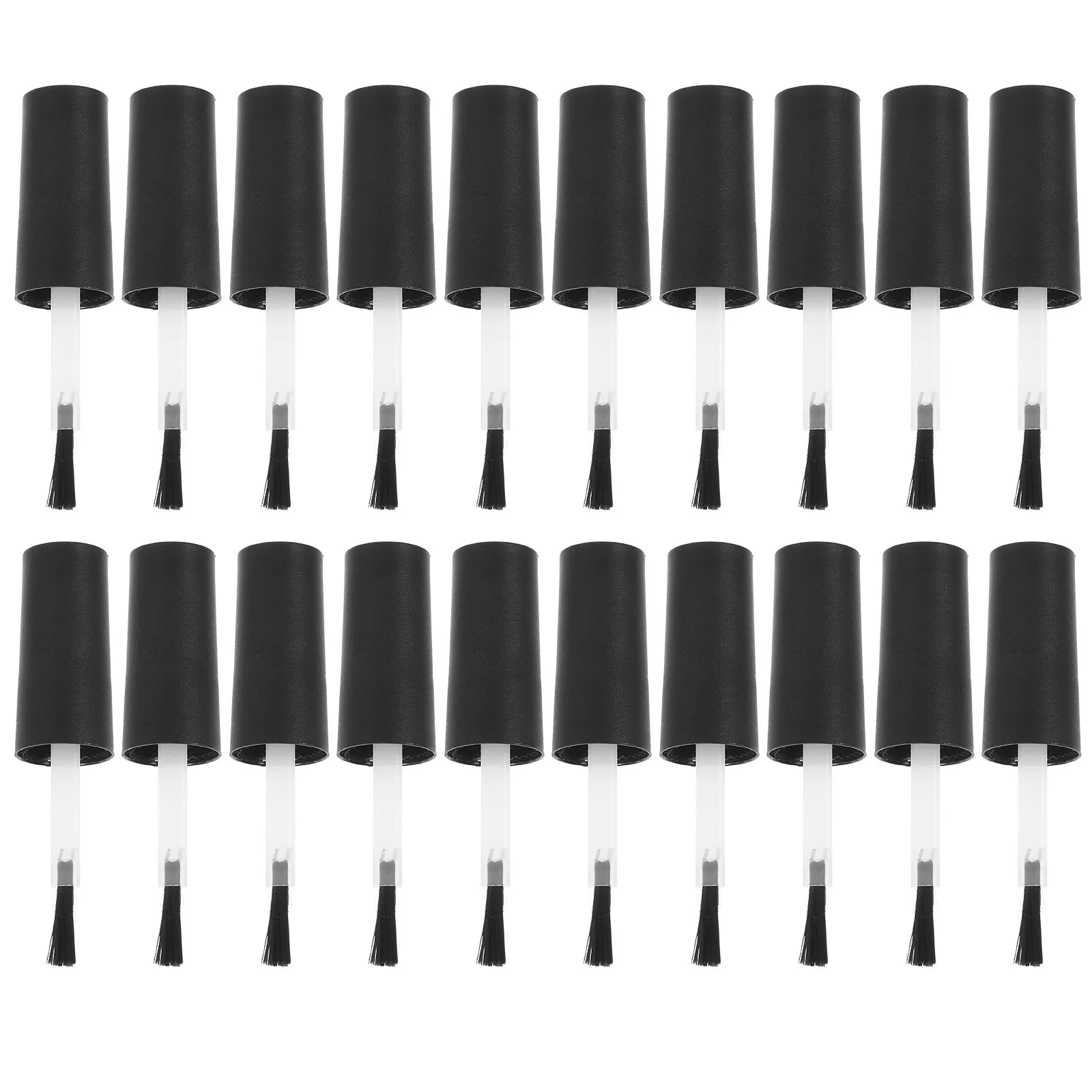 20Pcs Empty Nail Polish Brush Caps for Replacement Use Compatible with Gel Liquid Bottles Fine Craftsmanship Easy Grip Design