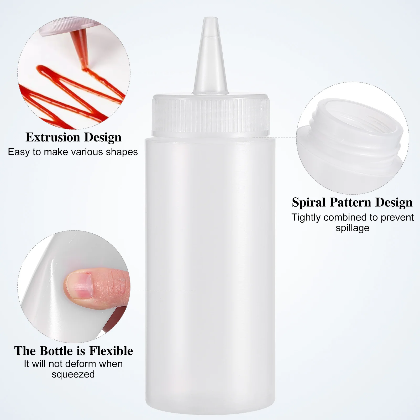 6 قطعة 120 مللي 4 أوقية زجاجات بلاستيكية قابلة لإعادة الاستخدام مانعة للتسرب خفيفة الوزن لتخزين السوائل مقاوم للماء قارورة حجمية تلميح زجاجة #5