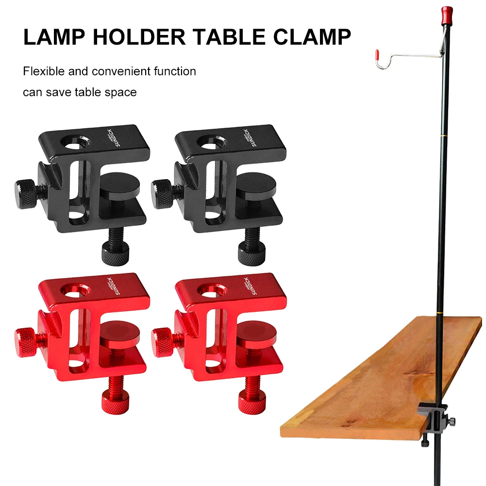 2pcs Light Stand Pole Table Clamp Clip Lantern Stand Clip For Light Pole Mini Lamp Holder for Outdoor Camping Lantern Camera