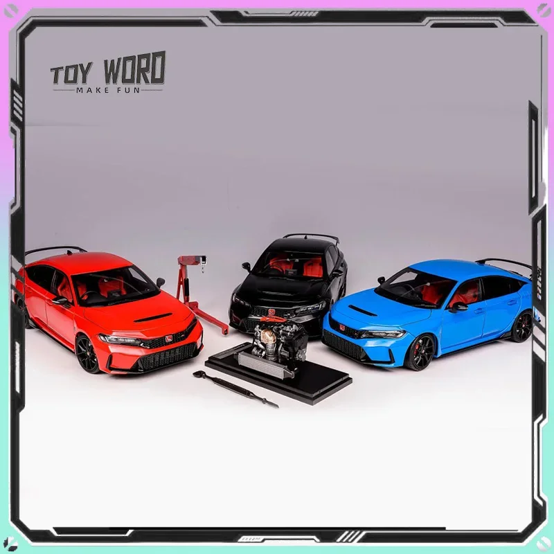 MOTORHELIX Car Model 1/18 Toyota Civic Type R FL5 Honda Simulation Alloy Cars Model Room Display Boy Collection Birthday Gift