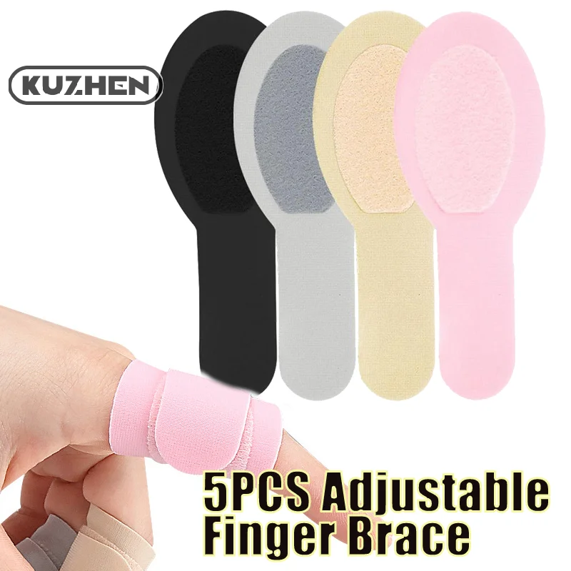 

5PCS Adjustable Finger Splint Brace For Arthritis Pain Relief Reusable Straightening Corrector Protective Finger Strap